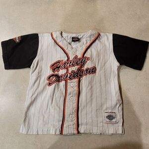 Harley Davidson Buttpn Up Jersey Size 4t 100% Cotton